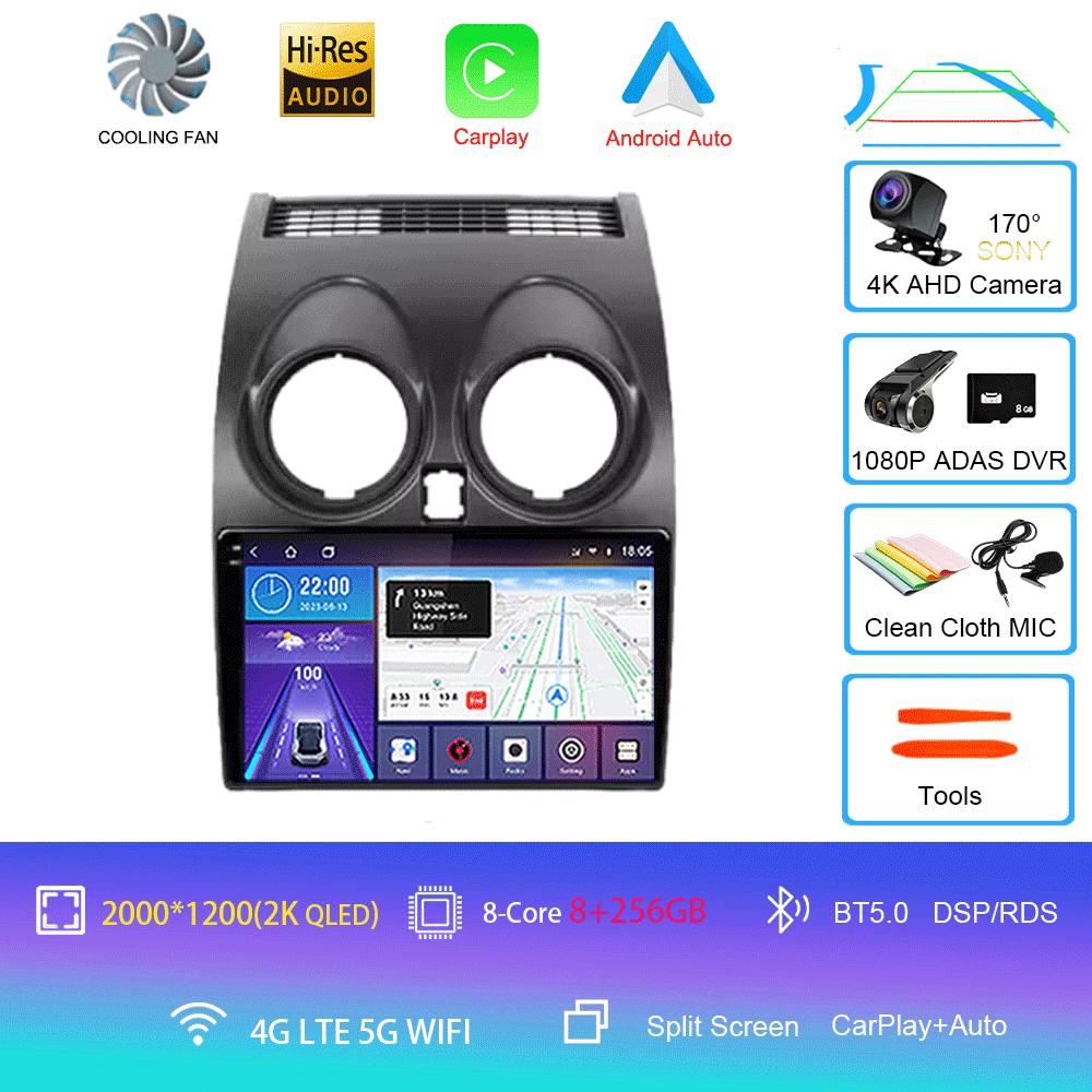 Android 14 Car Radio For Nissan Qashqai 1 J10 2005 - 2015 Multimedia Stereo Video Player Navigation GPS 4G WIFI 360 Camera 9''