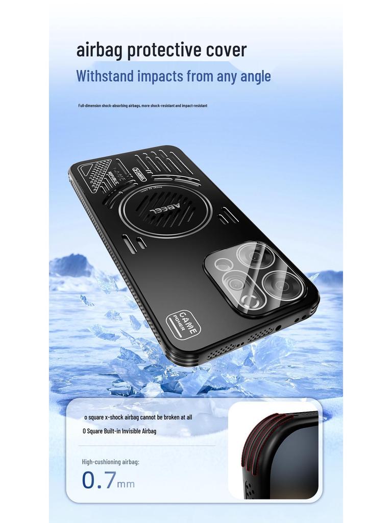 OPPO Reno14 Pro Ice Aluminum Magnetic Protective Phone Case with Heat Dissipation and Drop-Proof Design