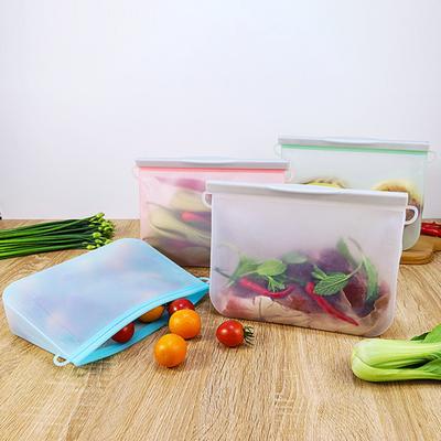 Food Storage Bag Leak-proof Easy Seal Silica Gel Vegetable Fruit Freezer Gallon Bag for Home
