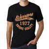 Maglietta vintage da uomo, maglietta grafica Warriors Since 1977, nero intenso