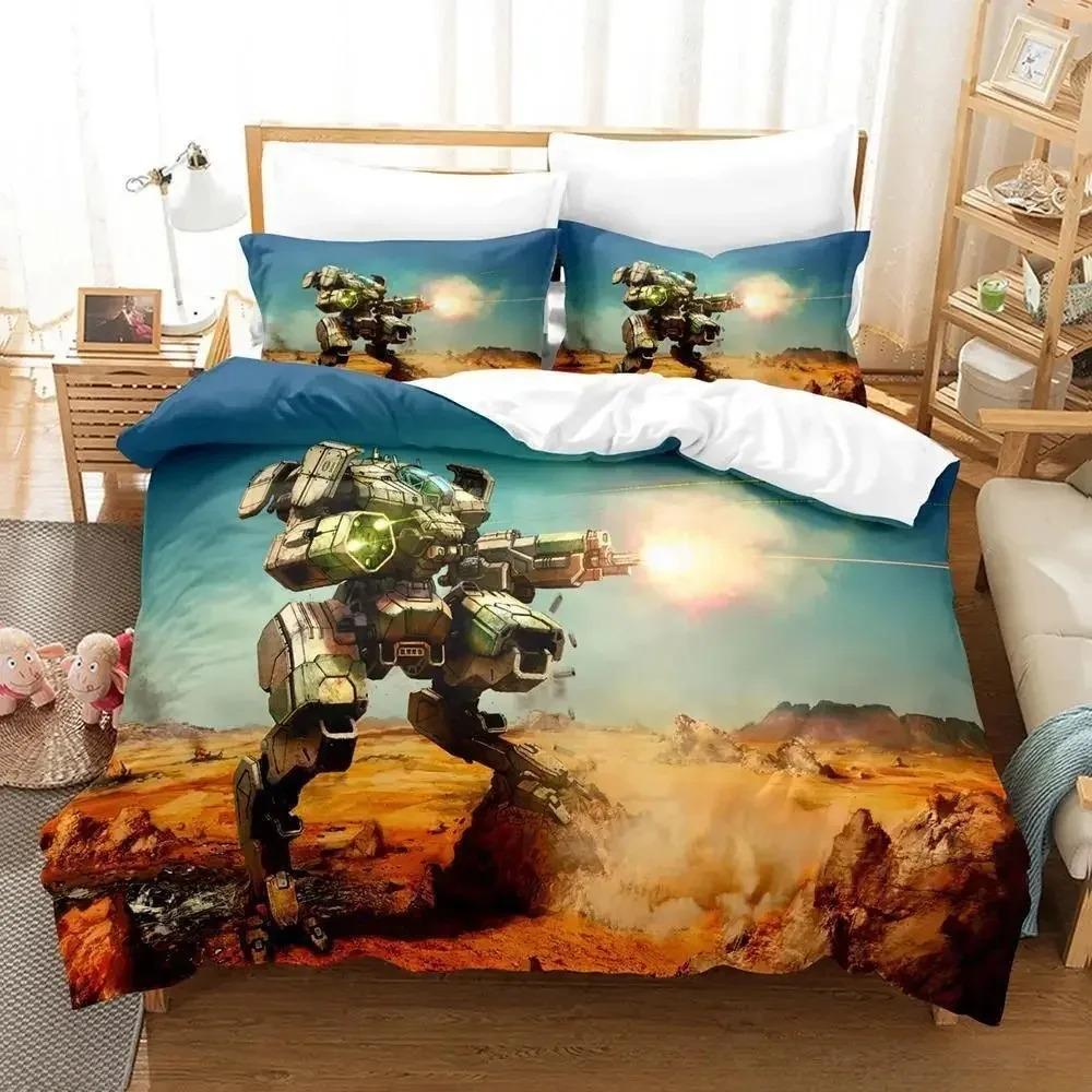 New Anime Robot Bedding Set Single Twin Full Queen King Size Bed Set Adult Kid Bedroom Duvet Cover Sets 3D Print Bed Sheet Set