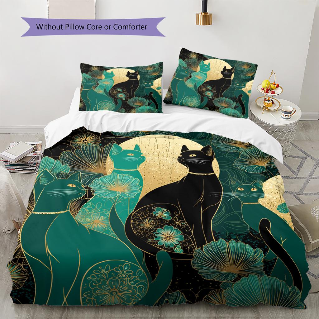 Cartoon Pattern Bedding Quilt Set Quilt Cover Pillowcase Home Decoration Birthday Gift (1 * duvet cover + 2 * pillowcase, without core)