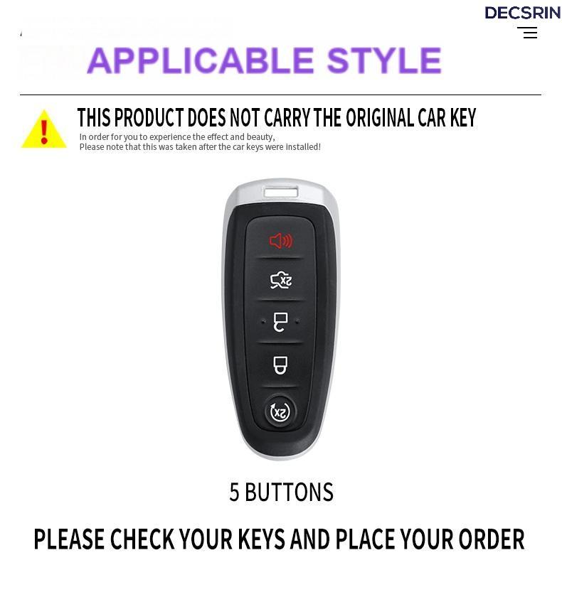 5 Buttons Car Remote Control Key Case Cover Shell Fob For Ford Escape Focus C Max Kuga Edge Explorer Taurus Keyring Accesories