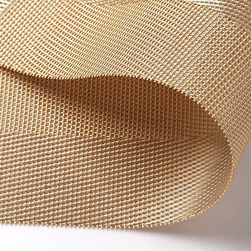 6/4pcs Rectangle Placemat Restaurant Washable PVC Durable Dining Table Weave Mats Frame Teslin Disc Bowl Coaster Non-slip Pad