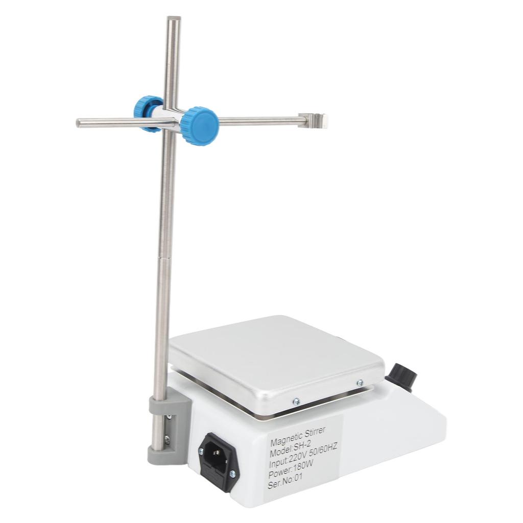 Magnetrührer Heizplatte Heizplatte Mischer 662℉ 350℃ 2000ml 100‑1600 U/min Stufenlos verstellbar für Labor UK-Stecker 220V