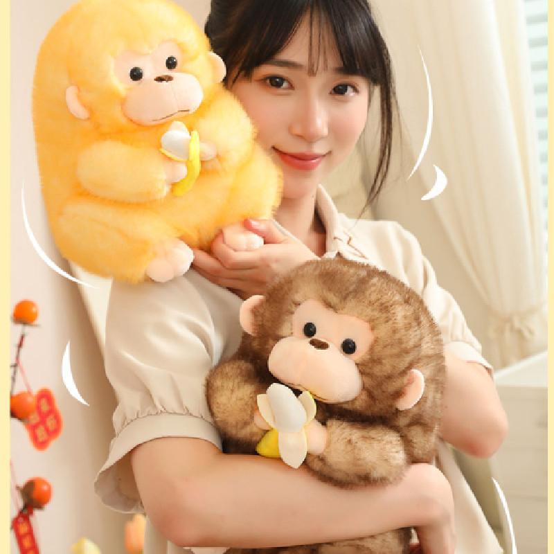 Adorable Plush Monkey Doll With Soft Pp Cotton Filling Perfect For Gifts And Collectors