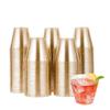 50pcs/set 270ml Disposable Plastic Cups Glitter Whiskey Juice Mousse  Cup Champagne Glass For Party