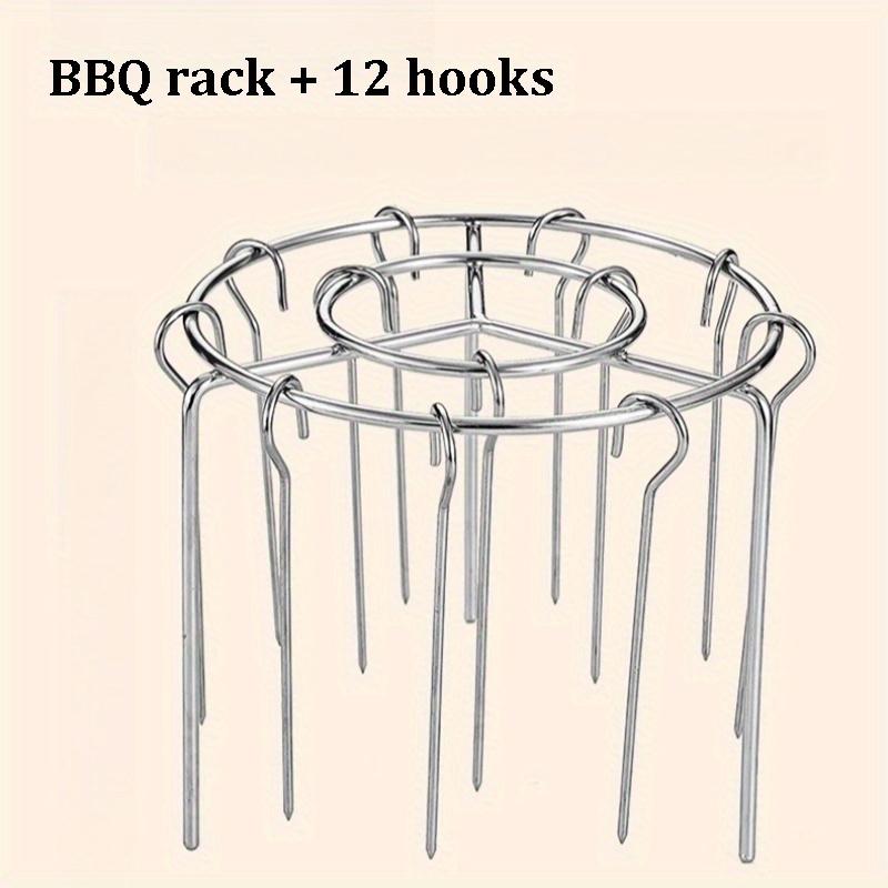 1 Set Stainless Steel Grill &Skewers, 12/24 pcs Needle, BBQ Set, Air Fryer, Oven, Grill, Skewers, Kitchen Supplies
