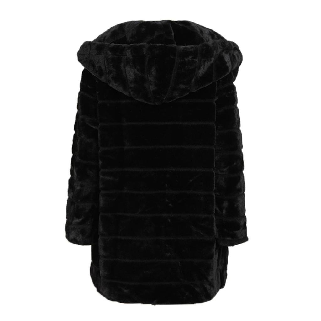 Dámská móda Plyšová vesta s dlouhým rukávem Mikina s kapucí z umělé kožešiny Top kabát Outwear