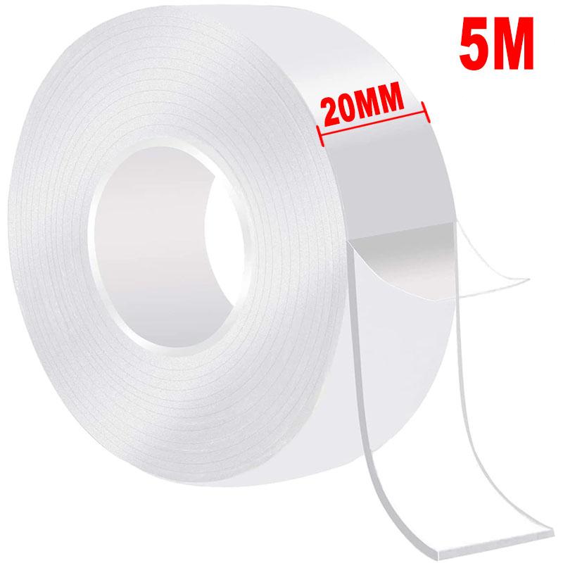 Nano Tape Super Strong Double-Sided Adhesive Tape Transparent Reusable Waterproof Tapes Heat Resistance Bathroom Home Decoration