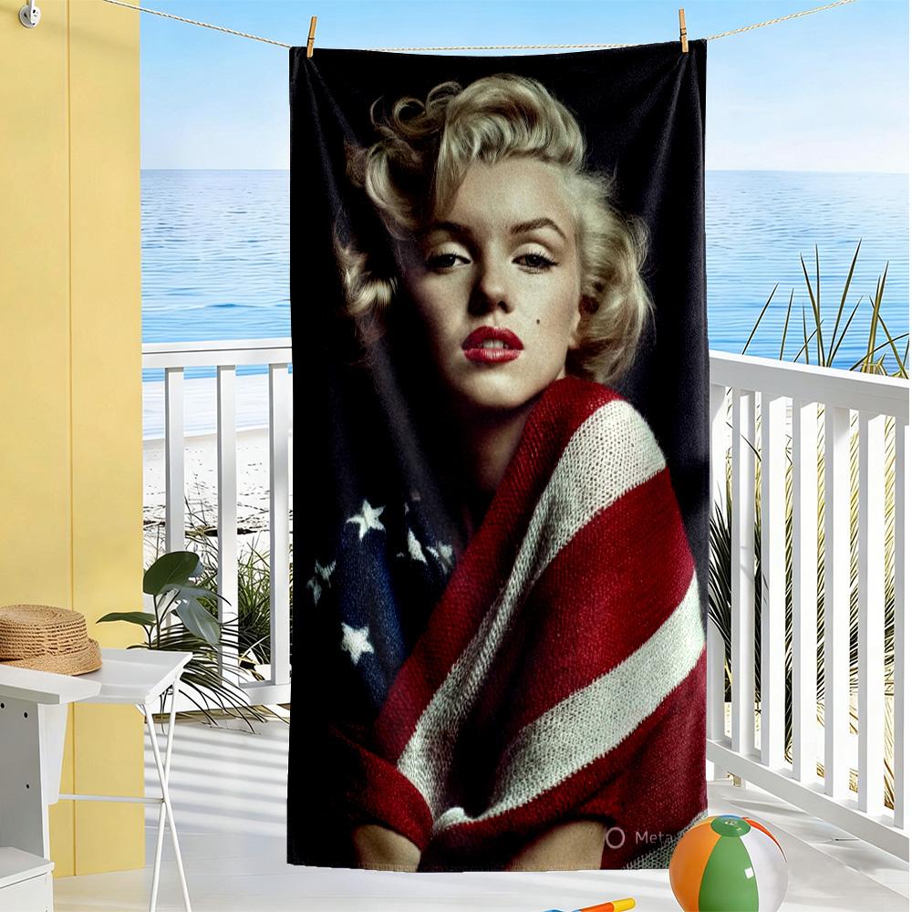 Marilyn Monroe Butterfly Beach Towel Quick-Dry Soft Microfiber Comfortable Lightweight