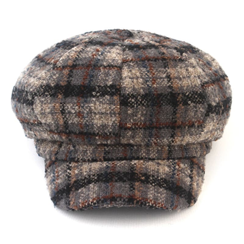 Universal chemistry Brit Check Gray Newsboy Cap