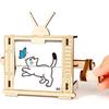 Assembly Science Experiment Toy Wooden Science Handmade Craft Hand Cranked Animation  Birthday Gift