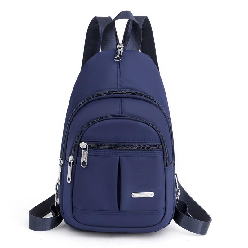 Trendy multi-functional shoulder bag backpack women's bag simple and versatile nylon lightweight men's and women's breast bag fashion