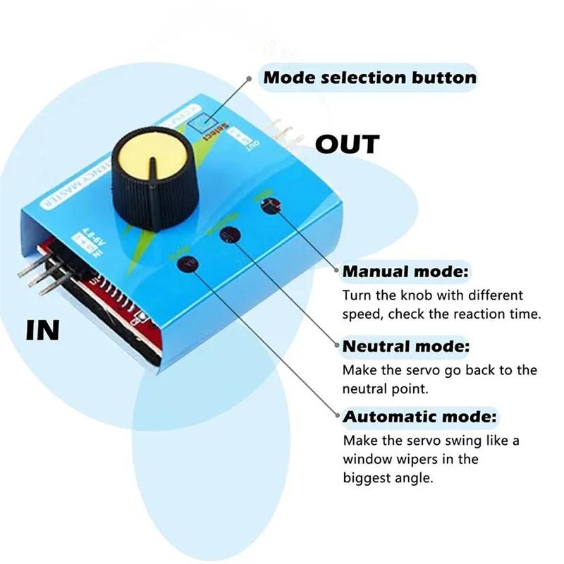 3CH Digital Servo Tester RC Consistency CCMP Master Speed Controller Checker Compatible 4 AA Battery Box for SG90 9G Servo Parts