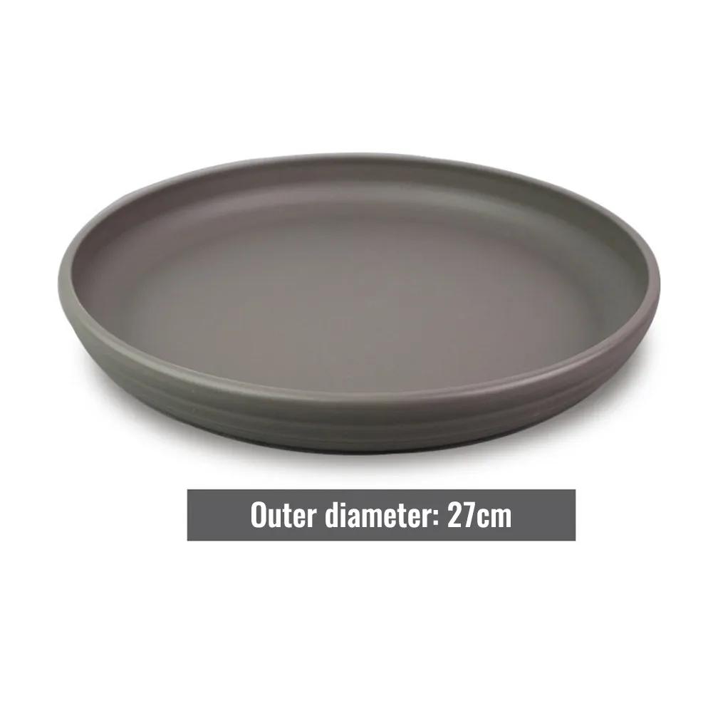 Plastic Round Saucer Tray for Succulent and Small Flower Pots Breathable Drainage Support Flat Top Design for Indoor Outdoor Use