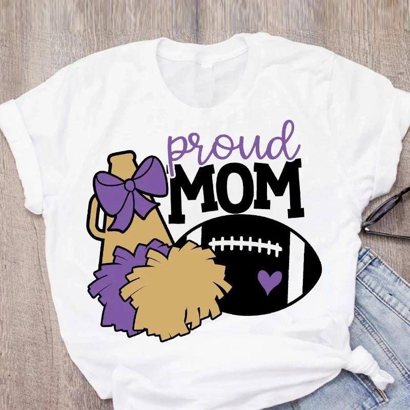 Football Mom Soccer Baseball Game Day 3d Print Plus Size Women T-Shirt Summer Lady Womens Clothing Short Sleeve