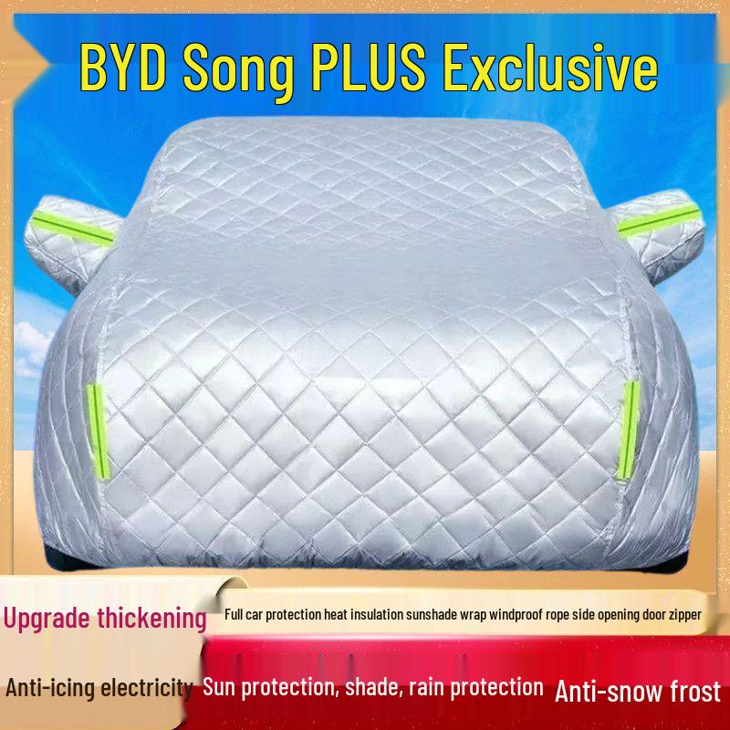 

2025 BYD Song PLUS EV Cotton Quilt Car Cover - Snow, Ice, and Hail Protection, Thickened DM-i Cover Cloth BYD Song PLUS