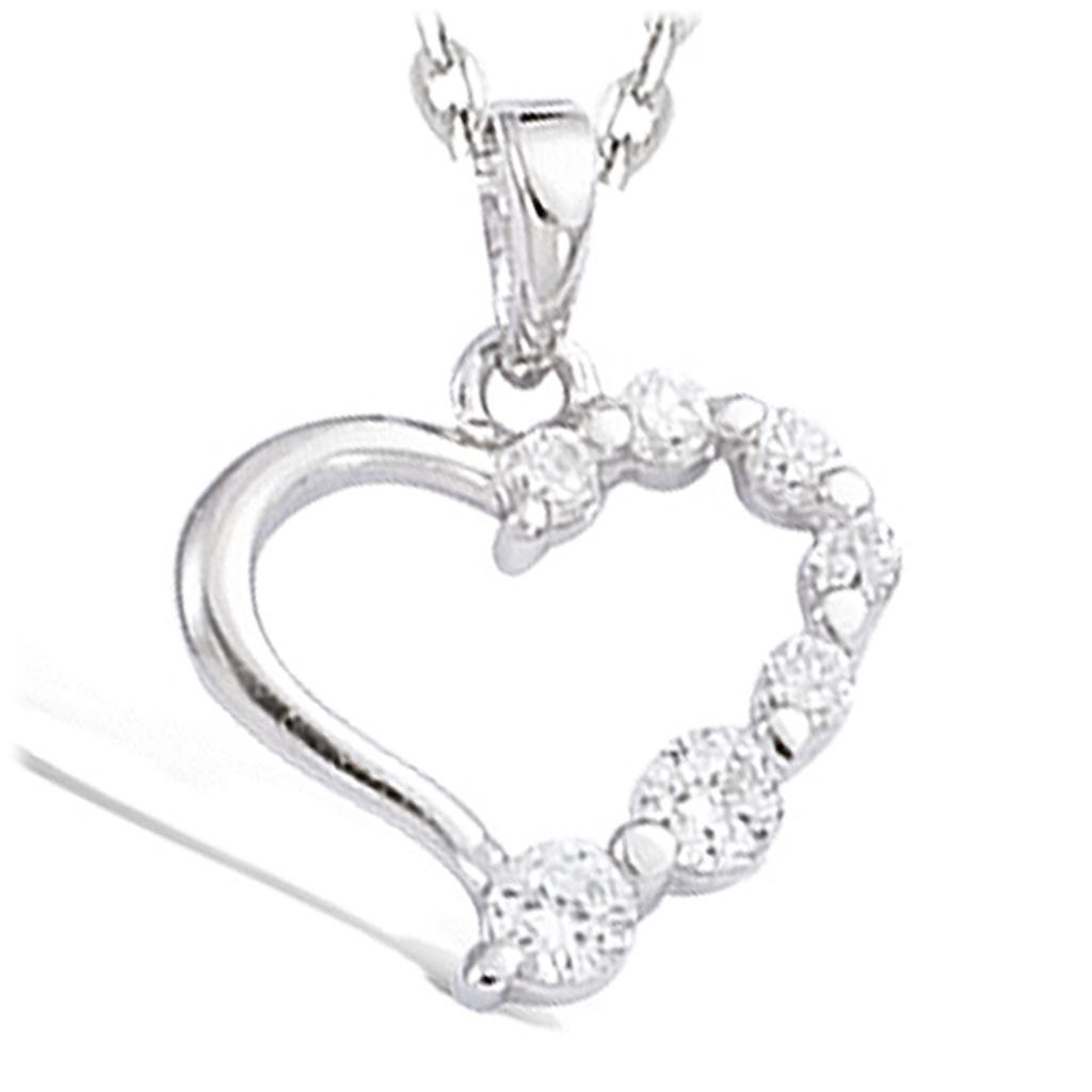 Les Trésors De Lily [G9372] - Silver Pendant 'Love' Silver White (rhodium-plated) - 13x15 Mm