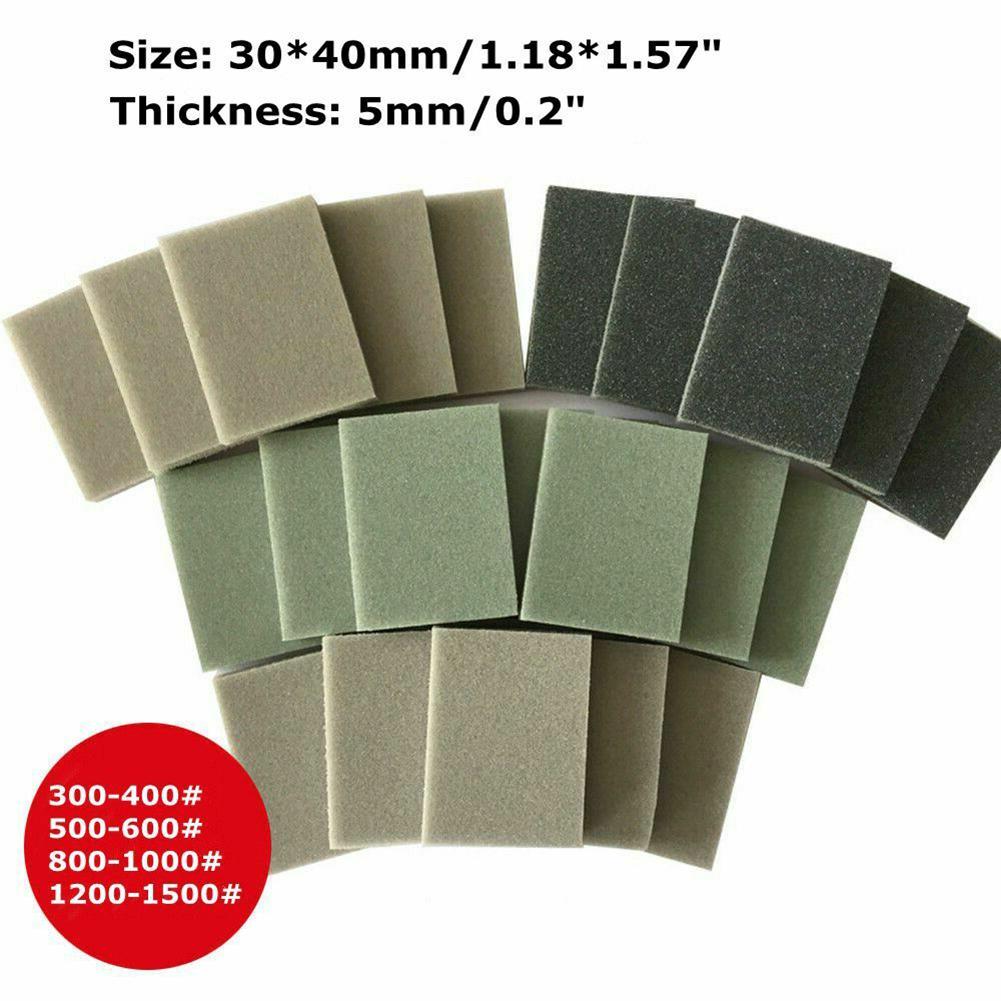 Fine Coarse Grit Sandpaper Sponge Pads 300-400# 500-600# 800-1000# 1200-1500#