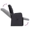 Garden Lounge Chair with Cushions 2 pcs Adjustable Black Poly Rattan