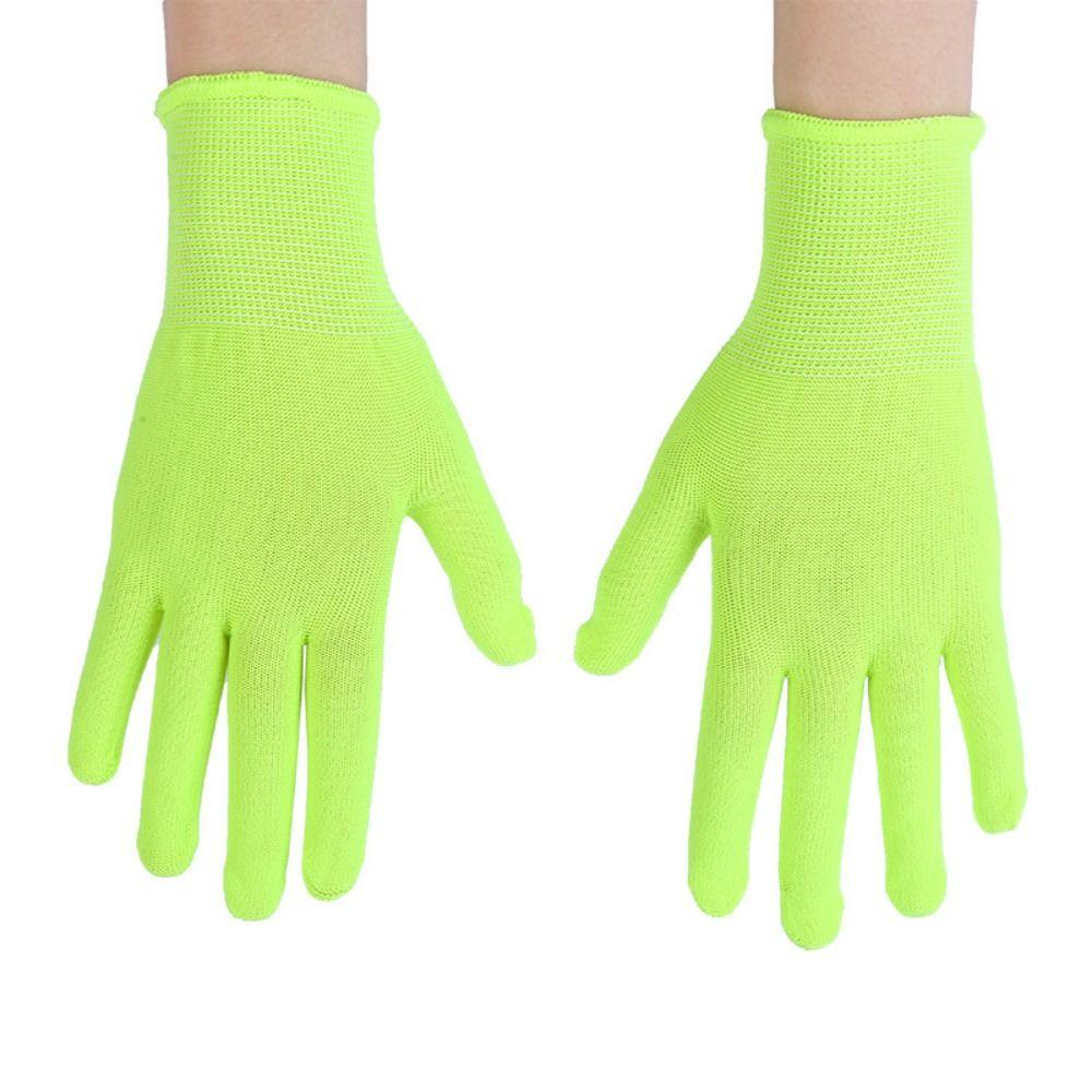 

1 Pair Anti-Slip Green Gloves Breathable Neon Glove Fluorescent Gloves Party Supplies 1 Pair