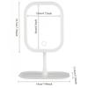 LED Makeup Mirror, Touch Control 3 Light Modes, Rechargeable Portable Vanity Mirror with Stand & Foldable Design