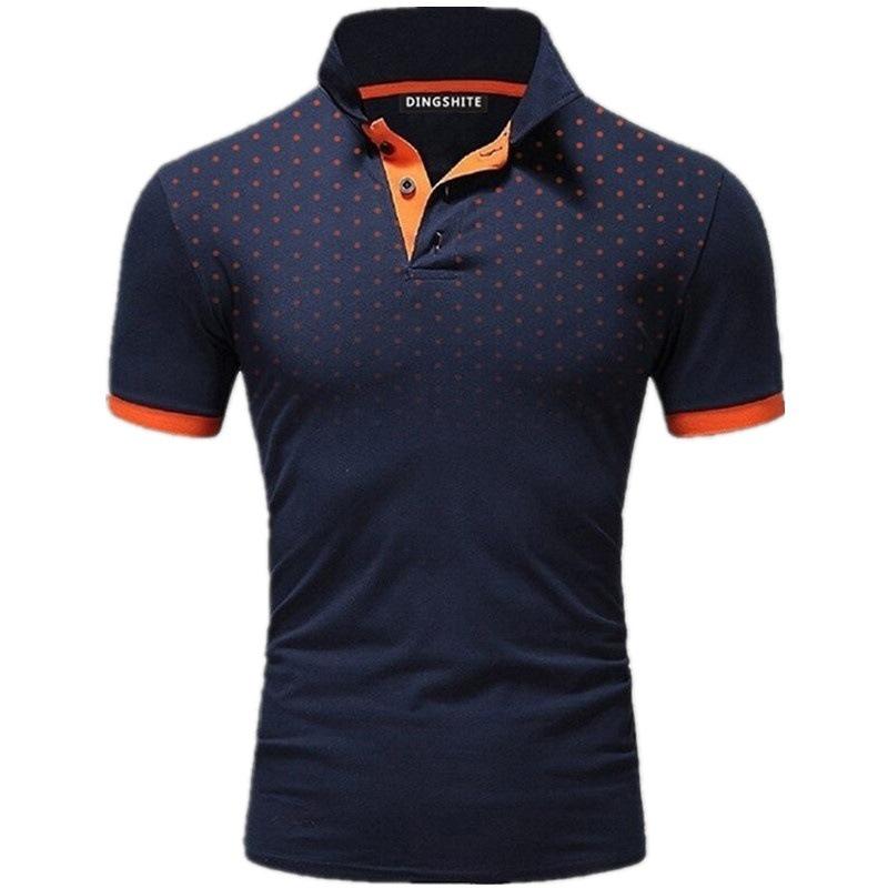 2023 Summer Multi-color Polka Dot Short Sleeve Lapel Polo Shirt