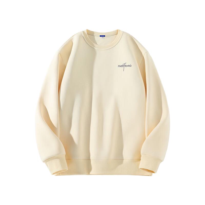 Mark Fairwhale Men's Letter Print Heavyweight Crew Neck Sweatshirt