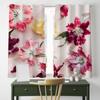 2pcs Colorful Flower Pattern Curtain Decorative Window Drape Window Treatments For Bedroom Living Room Home Decoration cortinas