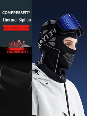 Men's Winter Cycling & Skiing Face Mask: Breathable, Windproof, Warm Neck Gaiter for Mountaineering, Fishing, and Motorcycle Rides.