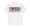 Fargo City Retro Vintage Striped Gift and Souvenir T-Shirt