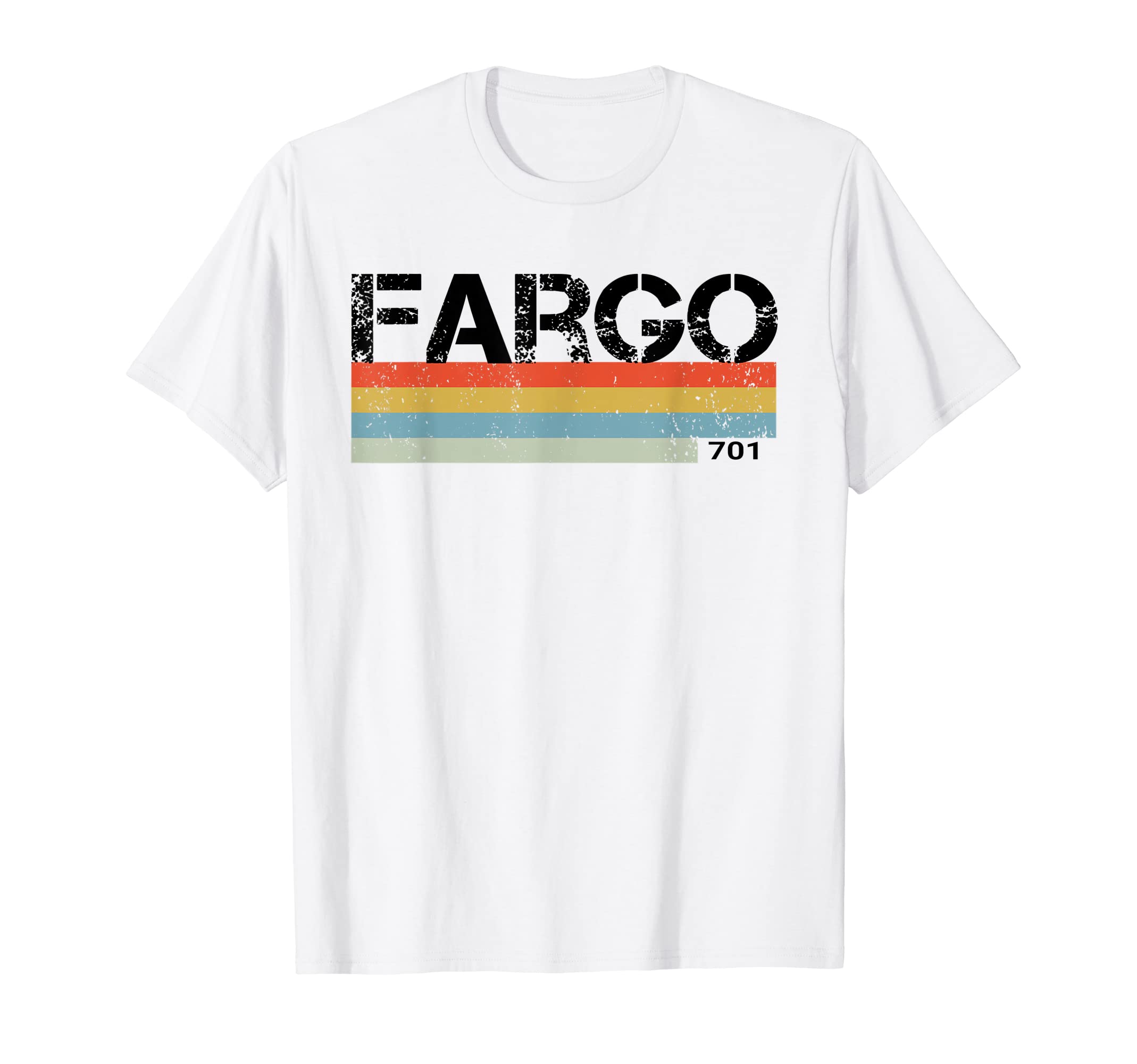 

Fargo City Retro Vintage Striped Gift and Souvenir T-Shirt
