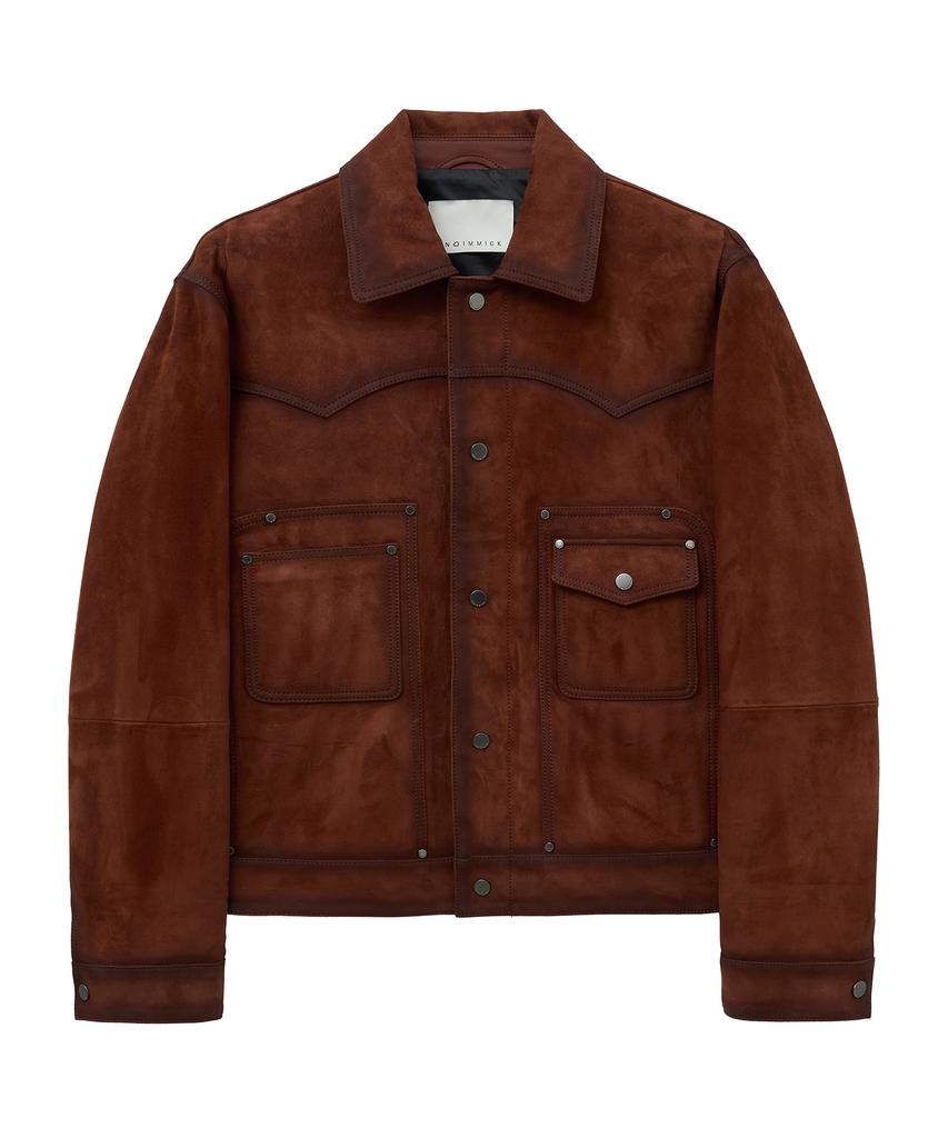 Ungimmick Oil Brushed Western Suede Jacket (Tan Brown / Goatskin)