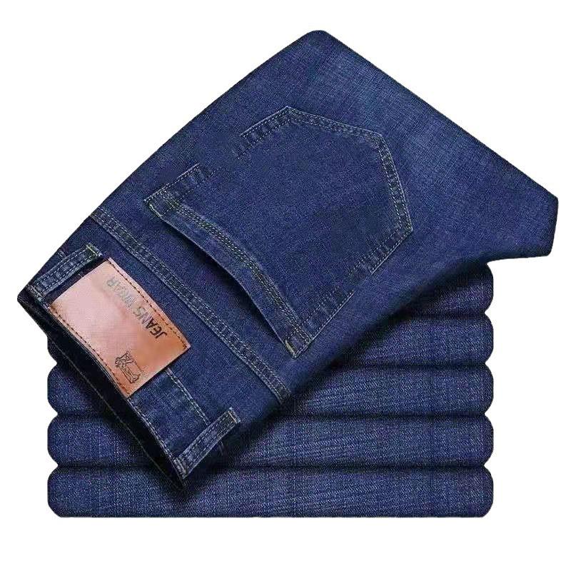 Men's High-Waist Wear-Resistant Straight Leg Casual Jeans