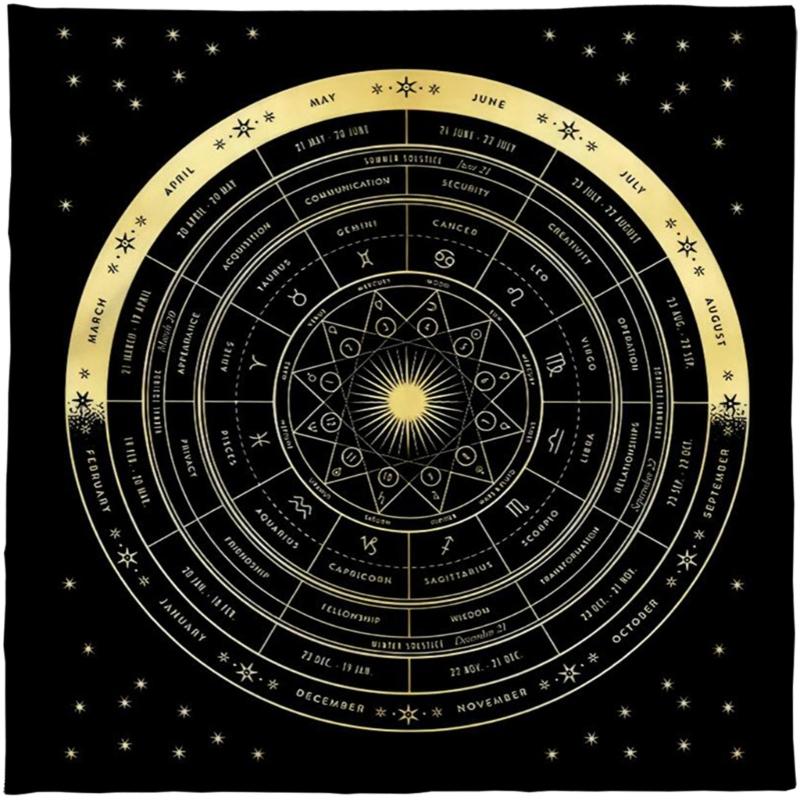 Board Game Pad Astrological Oracles Table Cover Card Mat Divinations Tablecloth