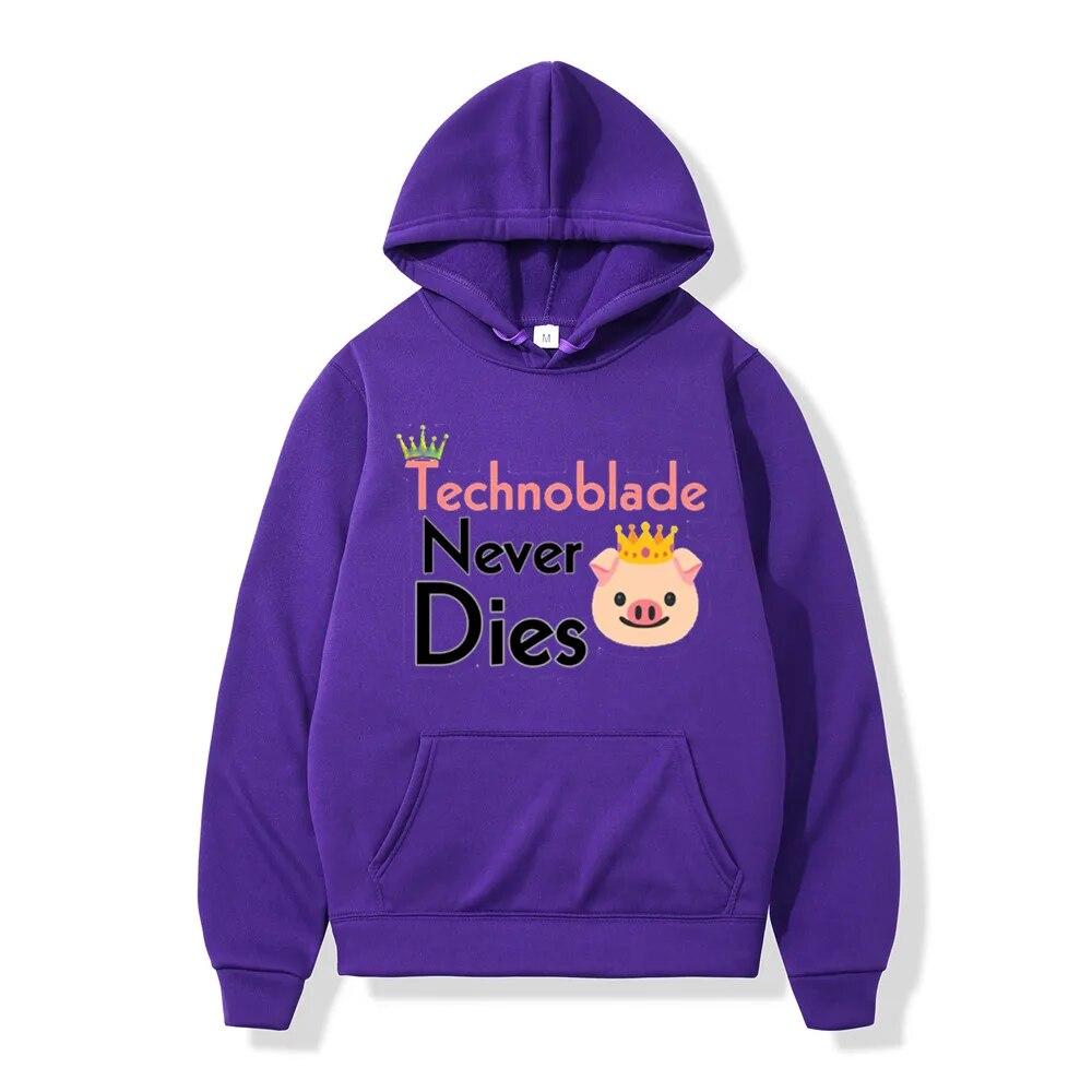 Streetwear Technoblade Miss You Unisex של קפוצ'ונים סווטשירט צמר חורף נשים קז'ואל היפ הופ סוודר Harajuku Hoody בגדי גברים