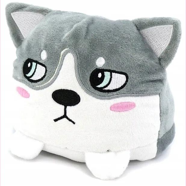 Maskotka Piesek Husky Dwustronny Zmienia Minkę Pies Flipek Pluszak 2 W 1