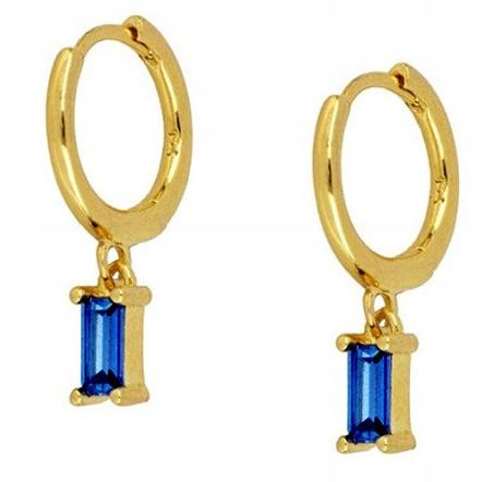 Copper Earrings Fashionable Classic K11 Gold Garnet