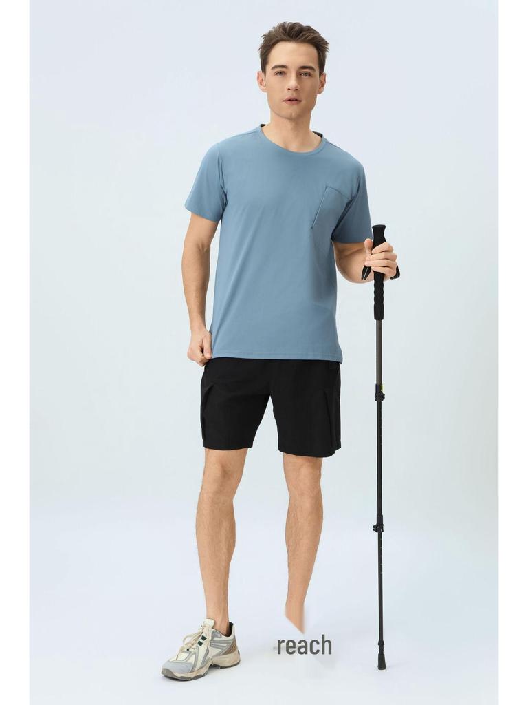 Diga Men's Quick-Dry Breathable Sports T-Shirt for Outdoor Running, Cycling, and Fitness - Loose Fit, Short Sleeve