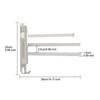 180 Rotary Swivel Towel Bar 3/4/5 Arm Stainless Steel Wall Mounted Bathroom Rack 25-26