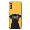 Animal Black Pug close up Phone Case For Samsung Galaxy S25 S24 S23 S22 S20 Ultra S21 FE 5G S10 Plus S10E Soft TPU Cover