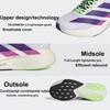 adidas Adizero Evo SL Footwear White Collegiate Purple Lime Burst Men Sneakers JS4495