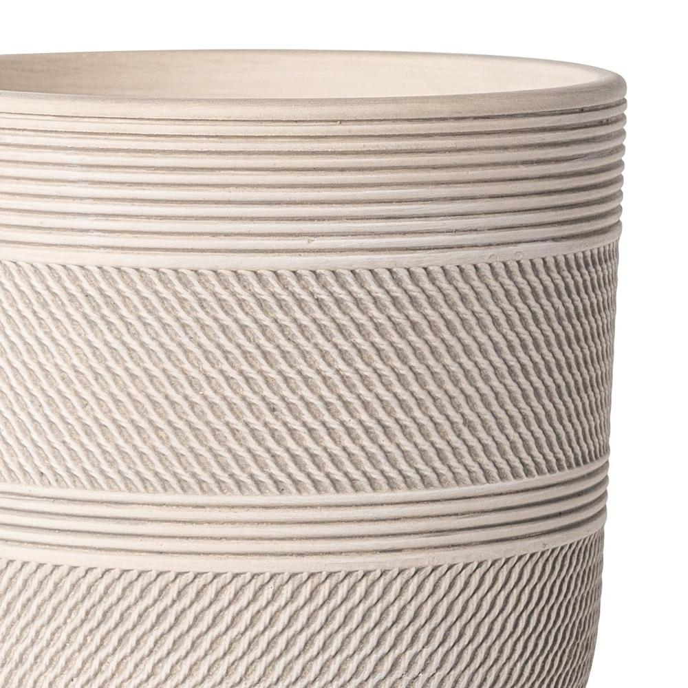 Runder Keramikpflanztopf mit Drainagelöchern Stabiler gerillter Innentopf Sukkulenten Blumen Zimmerpflanzen Heimdeko