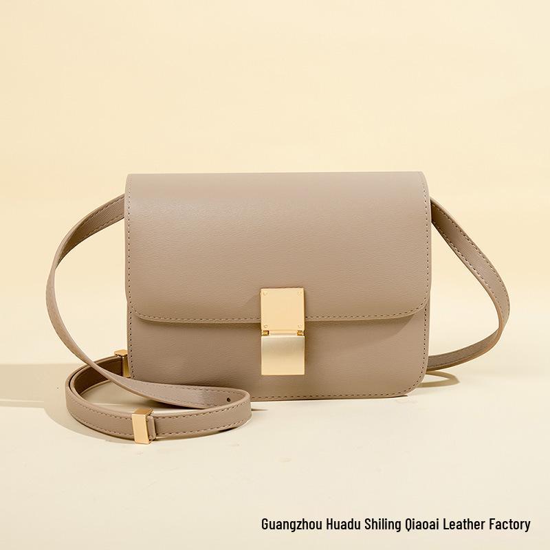 2025 Women's Genuine Leather Tofu Crossbody Bag - Fashionable Summer Shoulder Bag