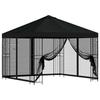 Garden Pavilion with Side Walls 3 X 3 M Black