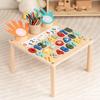 Educational Wooden Toy Blocks With Letter And Number Recognition For Toddler Learning Activities
