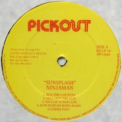 

LP Record NINJAMAN - Sunsplash (Plane Sleeve) PICLP014 Pickout 1993 Jamaica Reggae, Ska & Dub