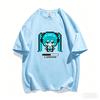 Hatsune Miku Miku Pixel Short Sleeve Adult Children's T-shirt Loose Half Sleeve Anime Creative Clothes