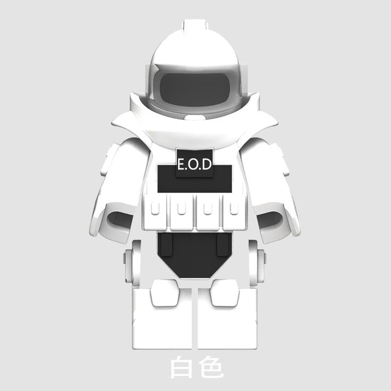 Swat Special Forces Explosion-Proof Bomb Disposal Suit Nine-Color Military Assembly Building Block Accessories
